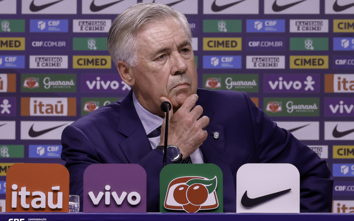 Ancelotti irá definir os convocados para defender a Seleção Brasileira nos amistosos contra França e Croácia