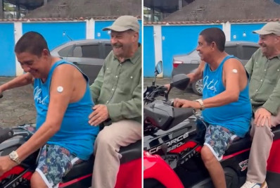 João Bosco visita Zeca Pagodinho em Xerém e passeia de quadriciclo