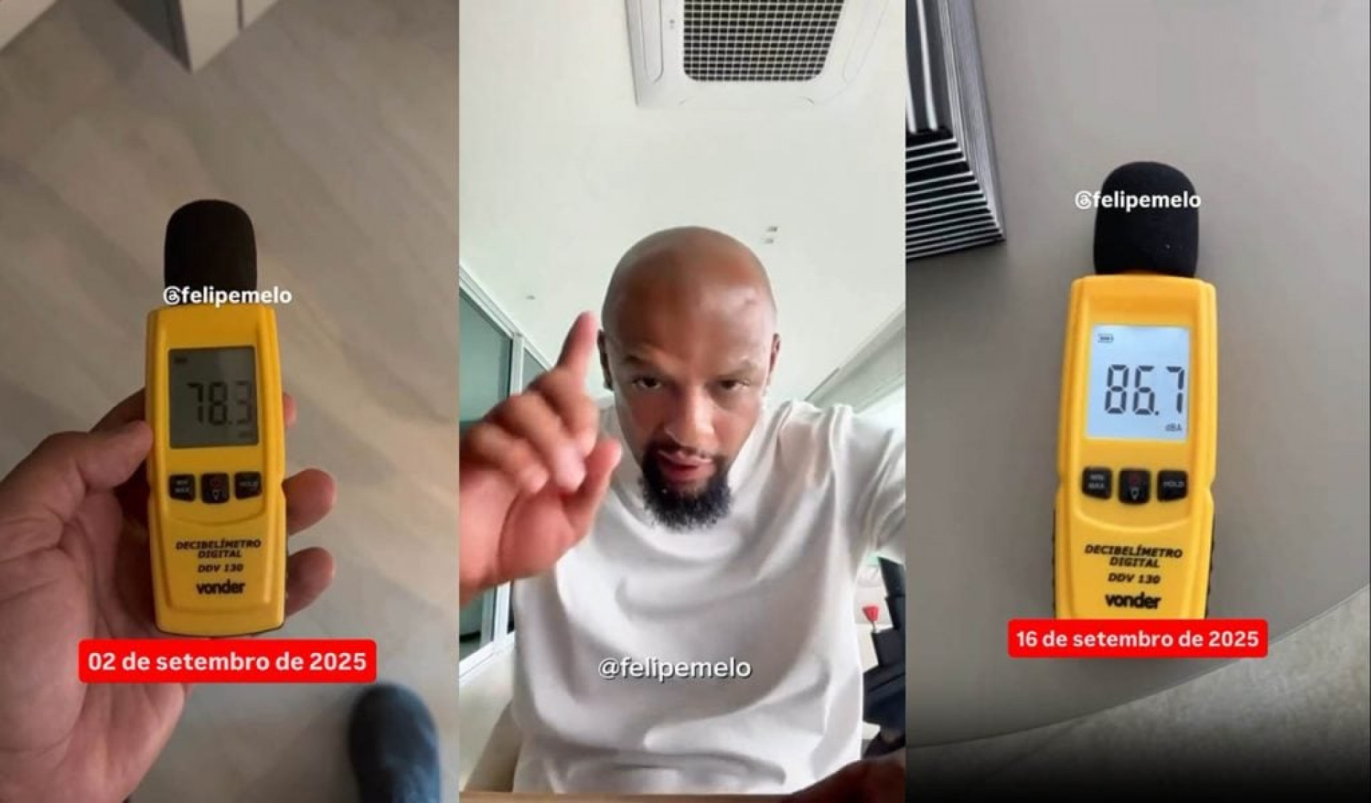 Felipe Melo se manifesta e apresenta provas contra obra em condom&iacute;nio