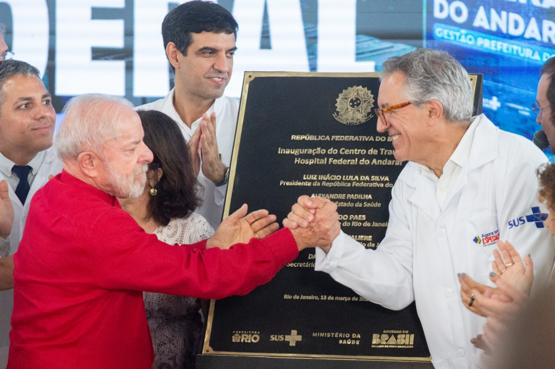 Lula e ministro da Saúde em inauguração do centro de trauma do Hospital do Andaraí - Érica Martins/Agência O DIA