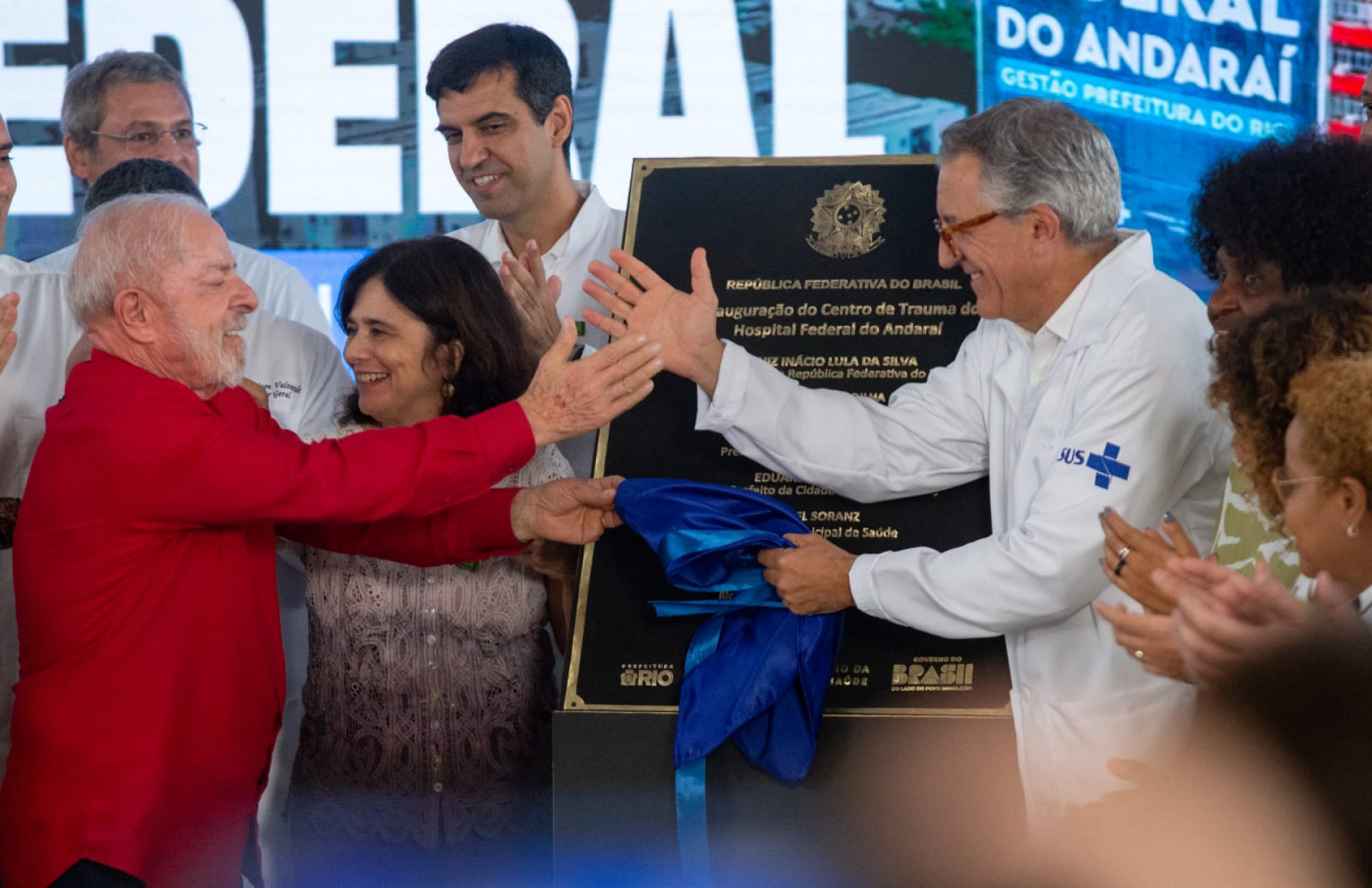 Lula e ministro da Saúde em inauguração do centro de trauma do Hospital do Andaraí - Érica Martins/Agência O DIA