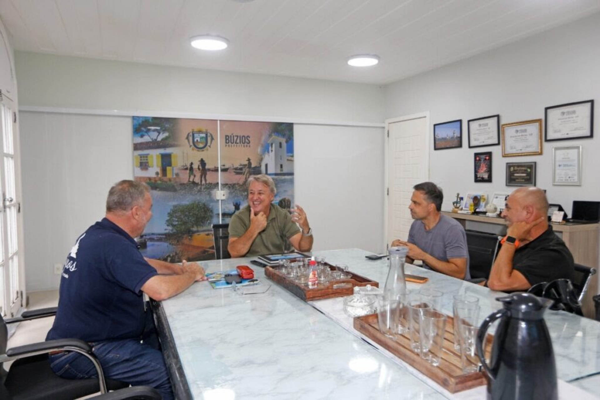 Encontro entre representantes de Búzios e Villa Carlos Paz reforça parceria entre cidades irmãs. - Reprodução/ Ascom