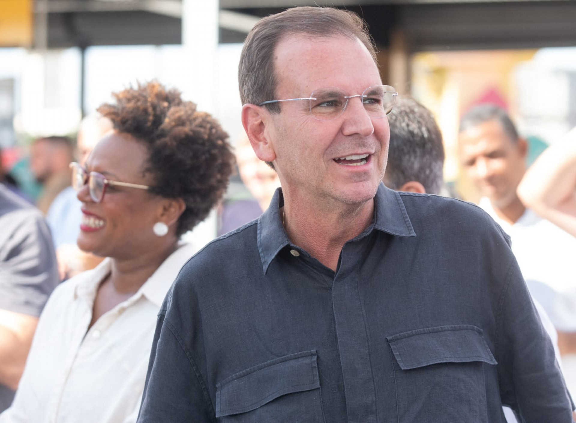 Prefeito Eduardo Paes participou da inauguração do Terminal Margaridas - Érica Martin / Agência O Dia