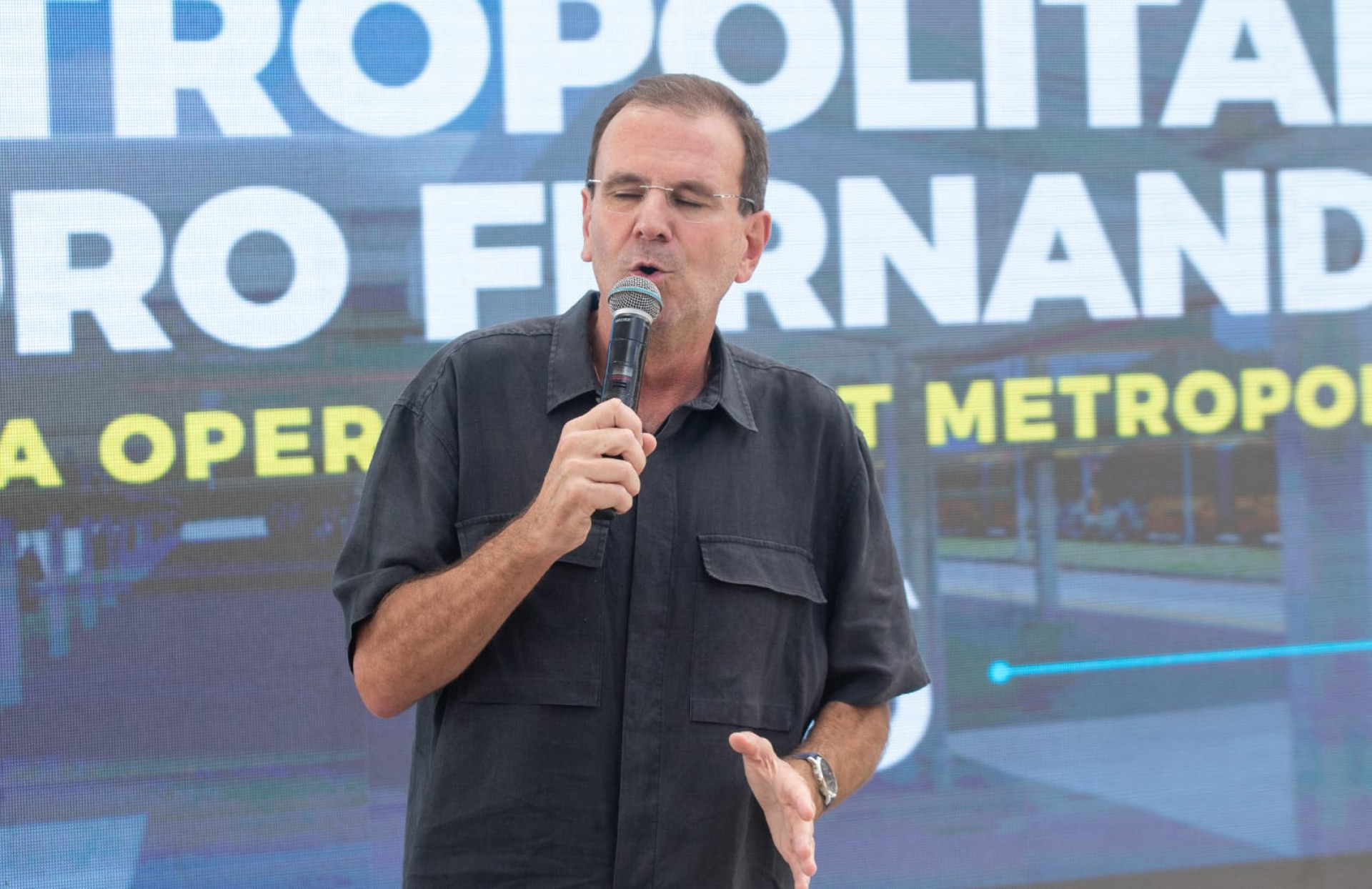 Prefeito Eduardo Paes participou da inauguração do Terminal Margaridas - Érica Martin / Agência O Dia