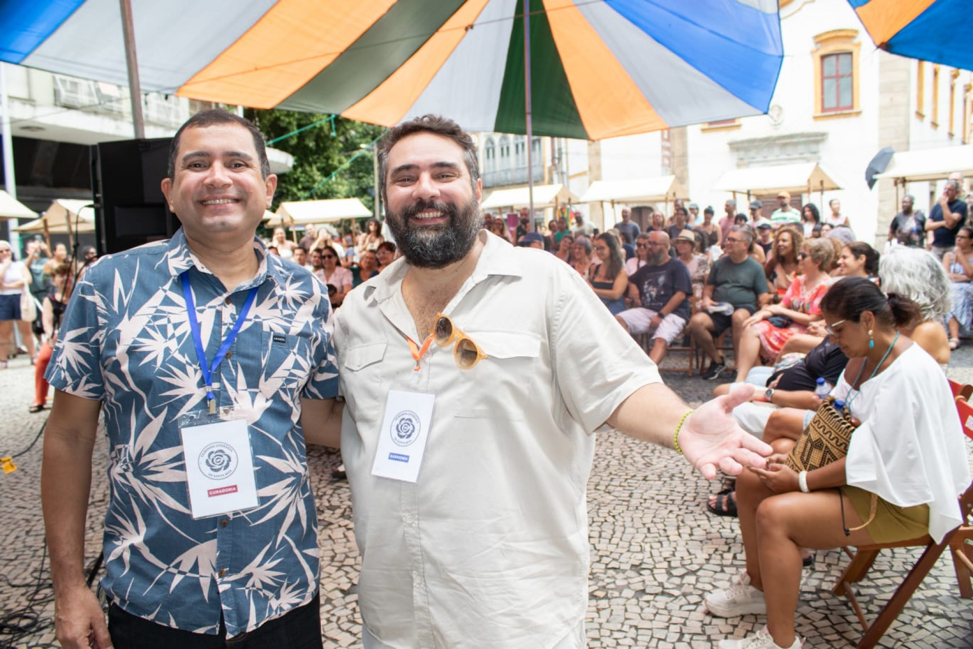 Henrique Rodrigues e Raphael Vidal são os idealizadores da feira literária - Érica Martin / Agência O Dia
