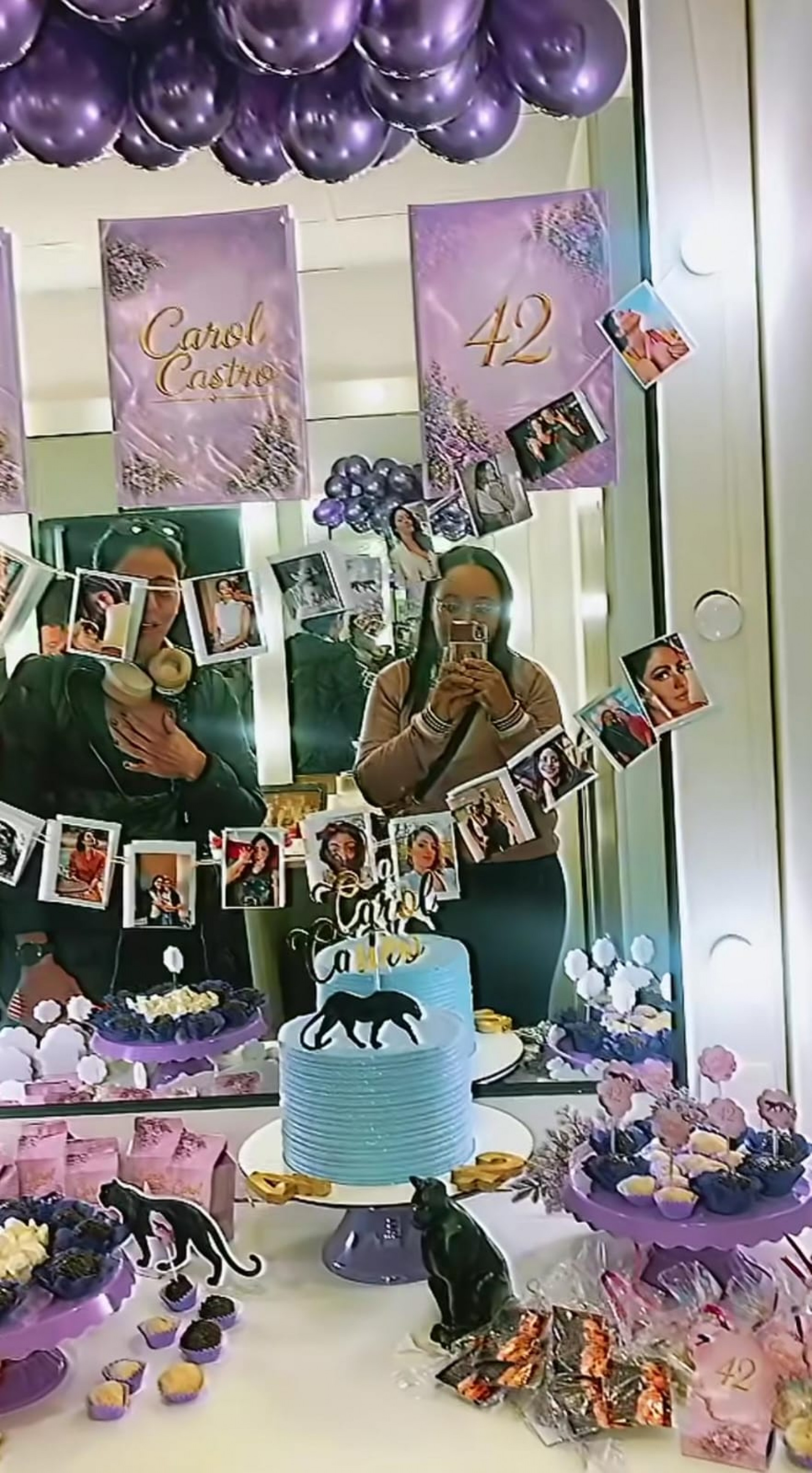 Carol Castro ganha festa surpresa de fãs - Reprodução de vídeo / Instagram