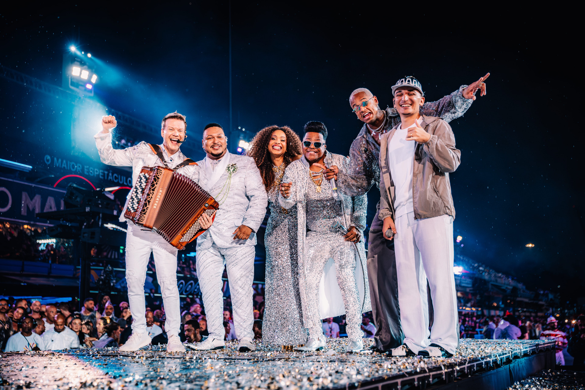 Michel Teló, Pitty de Menezes, Jéssica Martin, Wander Pires, Léo Santana e João Gomes - Divulgação