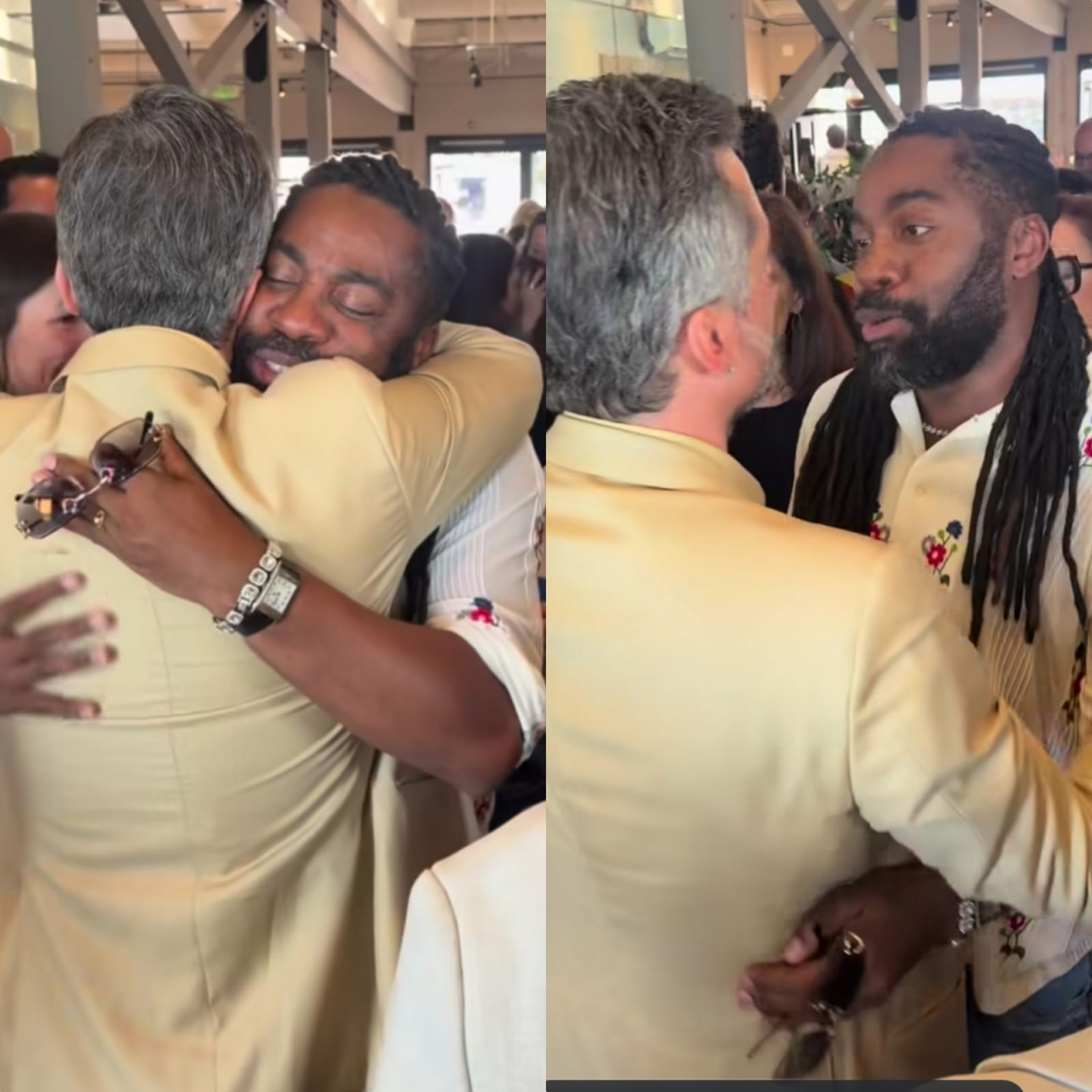 Wagner Moura e Lázaro Ramos se encontram em Los Angeles para Oscar 2026 - Reprodução de vídeo / Instagram