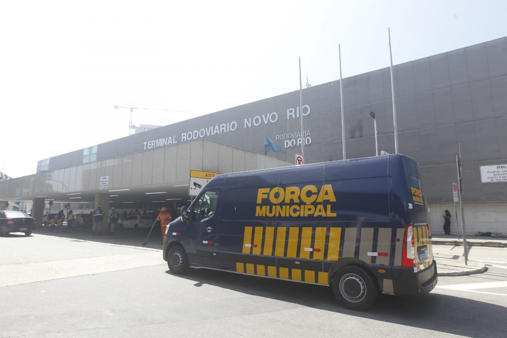 Força Municipal atuou na Rodoviária do Rio, nesta segunda-feira - Reginaldo Pimenta / Agência O Dia