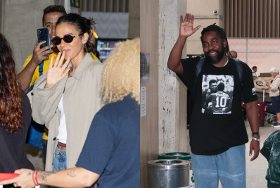 Bruna Marquezine e Lázaro Ramos retornam ao Brasil após cerimônia do Oscar 