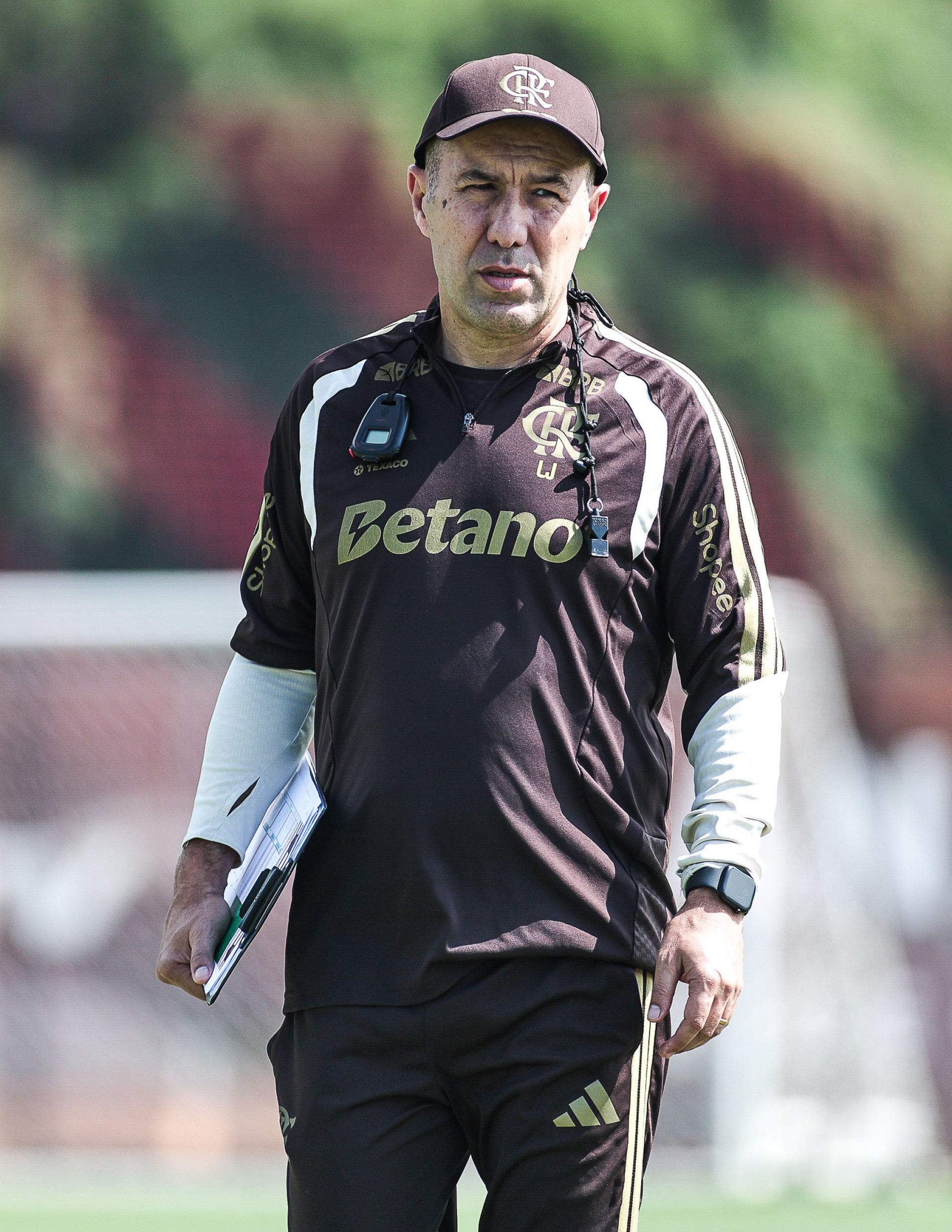 Leonardo Jardim em treino do Flamengo