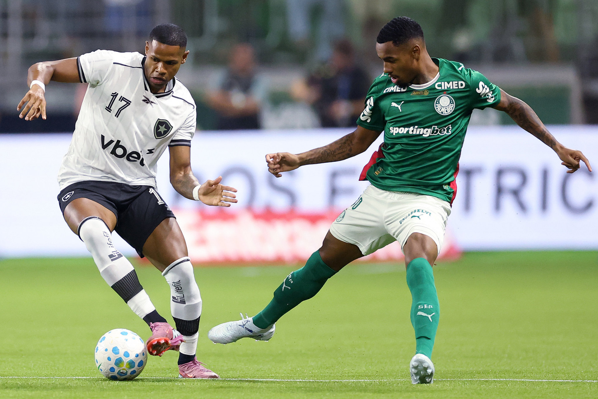 Junior Santos em ação contra o Palmeiras - Vitor Silva / Botafogo