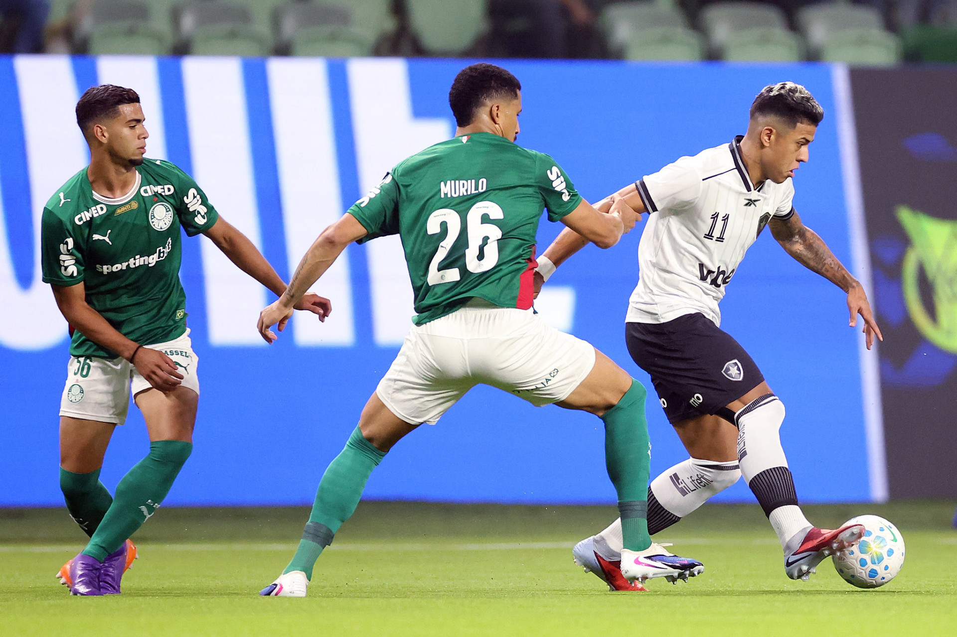 Matheus Martins em ação contra o Palmeiras - Vitor Silva / Botafogo