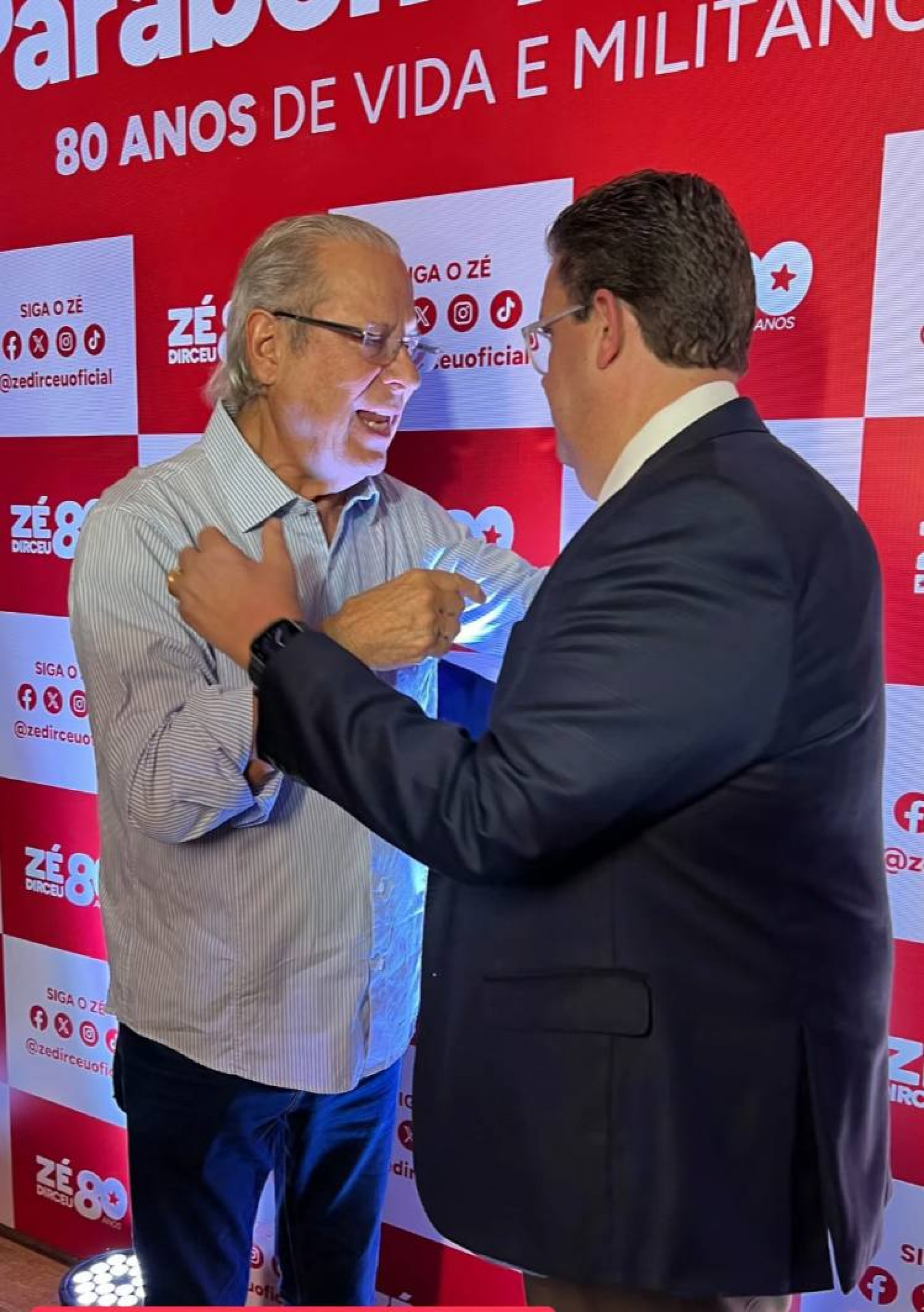 Dirceu e Wolney Queiroz, ministro da Previdência Social - Reprodução/ redes sociais