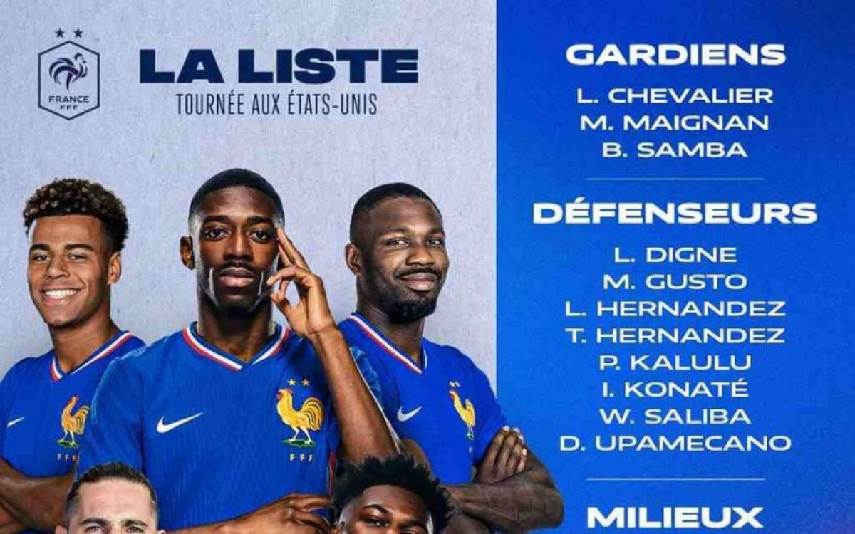 Fran&ccedil;a anuncia convocados para amistoso contra o Brasil