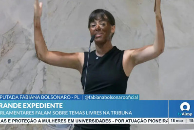 Deputados pedem cassação de Fabiana Bolsonaro por blackface na Alesp