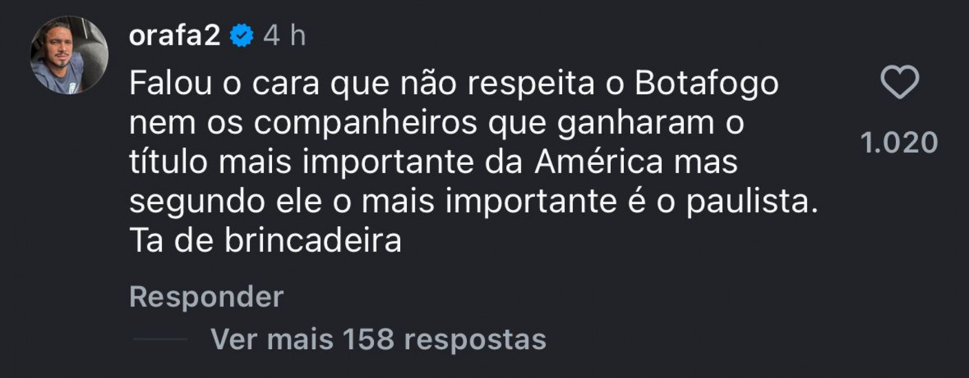 Coment&aacute;rio de Rafael - Reprodu&ccedil;&atilde;o/Instagram