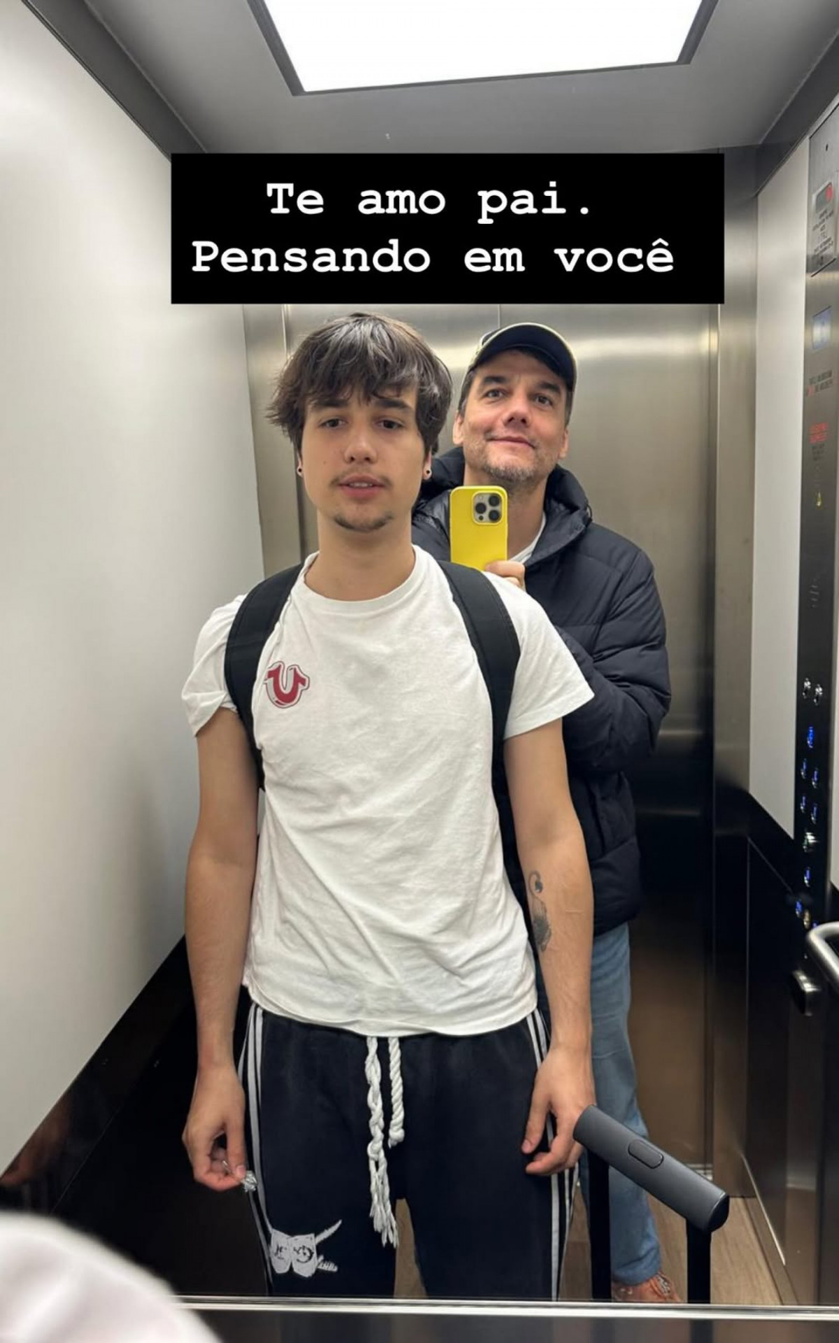 Filho de Wagner Moura posta clique raro com o pai - Reprodu&ccedil;&atilde;o do Instagram