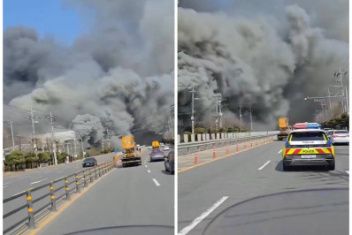 Vídeo: incêndio em fábrica de autopeças deixa 50 feridos na Coreia do Sul
