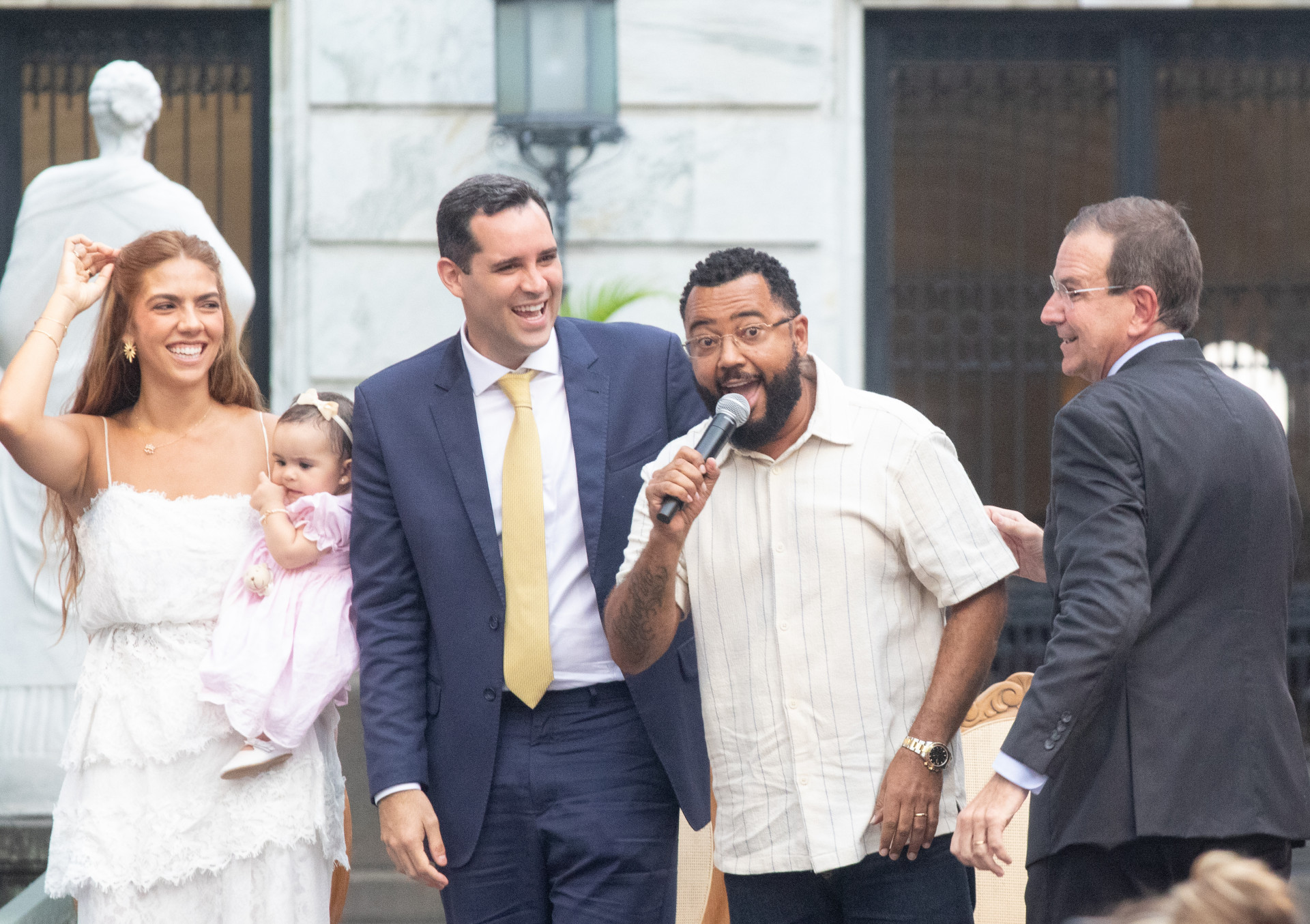 Cobertura da transmissão do cargo do prefeito Eduardo Paes para ouvir Eduardo Cavalieri no palácio da cidade  zona sul do Rio de janeiro na tarde desta sexta-feira (20). - Érica Martin/Agência O Dia