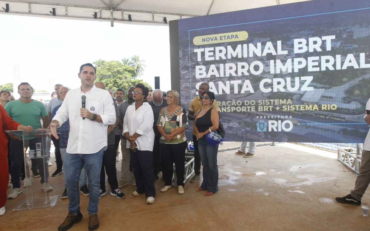 Prefeito Eduardo Cavaliere visita as obras do novo Terminal BRT Bairro Imperial Santa Cruz