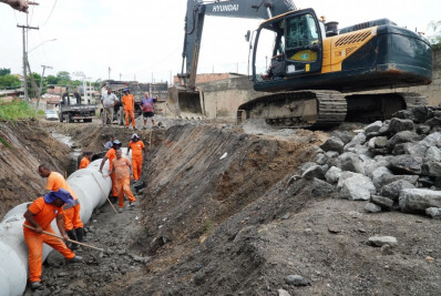 São Gonçalo realiza obras em via após erosão devido às chuvas
