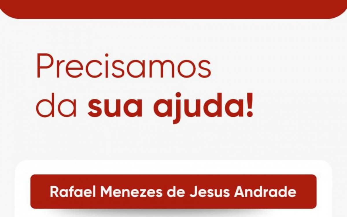Cartaz pede doa&ccedil;&atilde;o de sangue para Rafael Andrade, o policial de folga que foi baleado em Quintino 