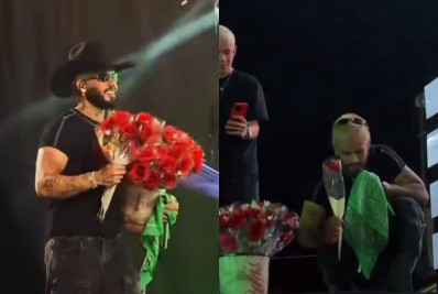 Zé Felipe surpreende em show ao dedicar flores a Virginia Fonseca e Ana Castela