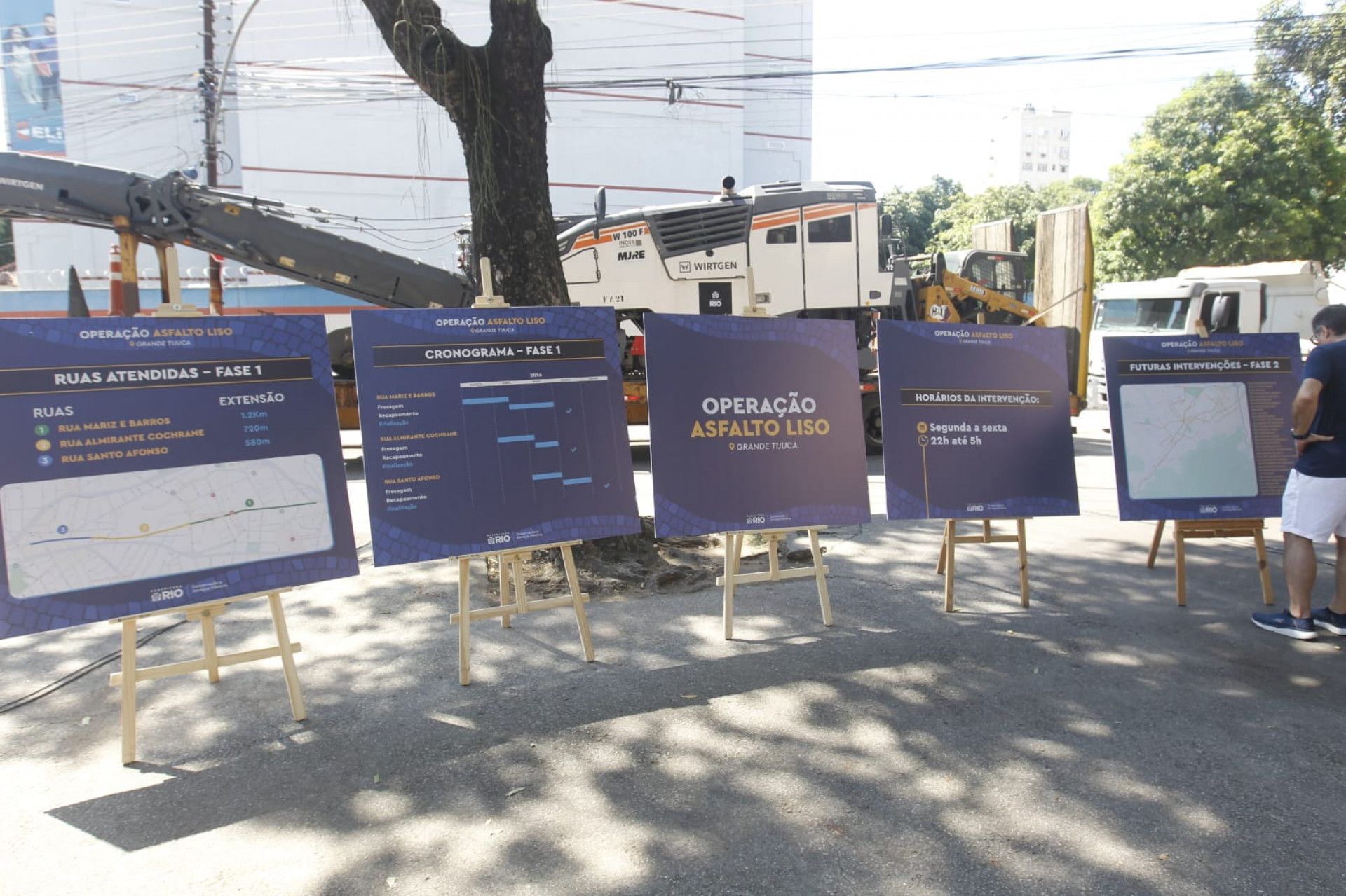 Prefeitura do Rio apresenta nova fase do Programa Asfalto Liso, na Tijuca - Reginaldo Pimenta / Agência O Dia