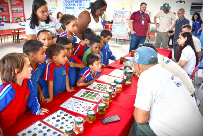 Prefeitura de Maricá realiza ação de conscientização sobre o uso da água para alunos da rede municipal