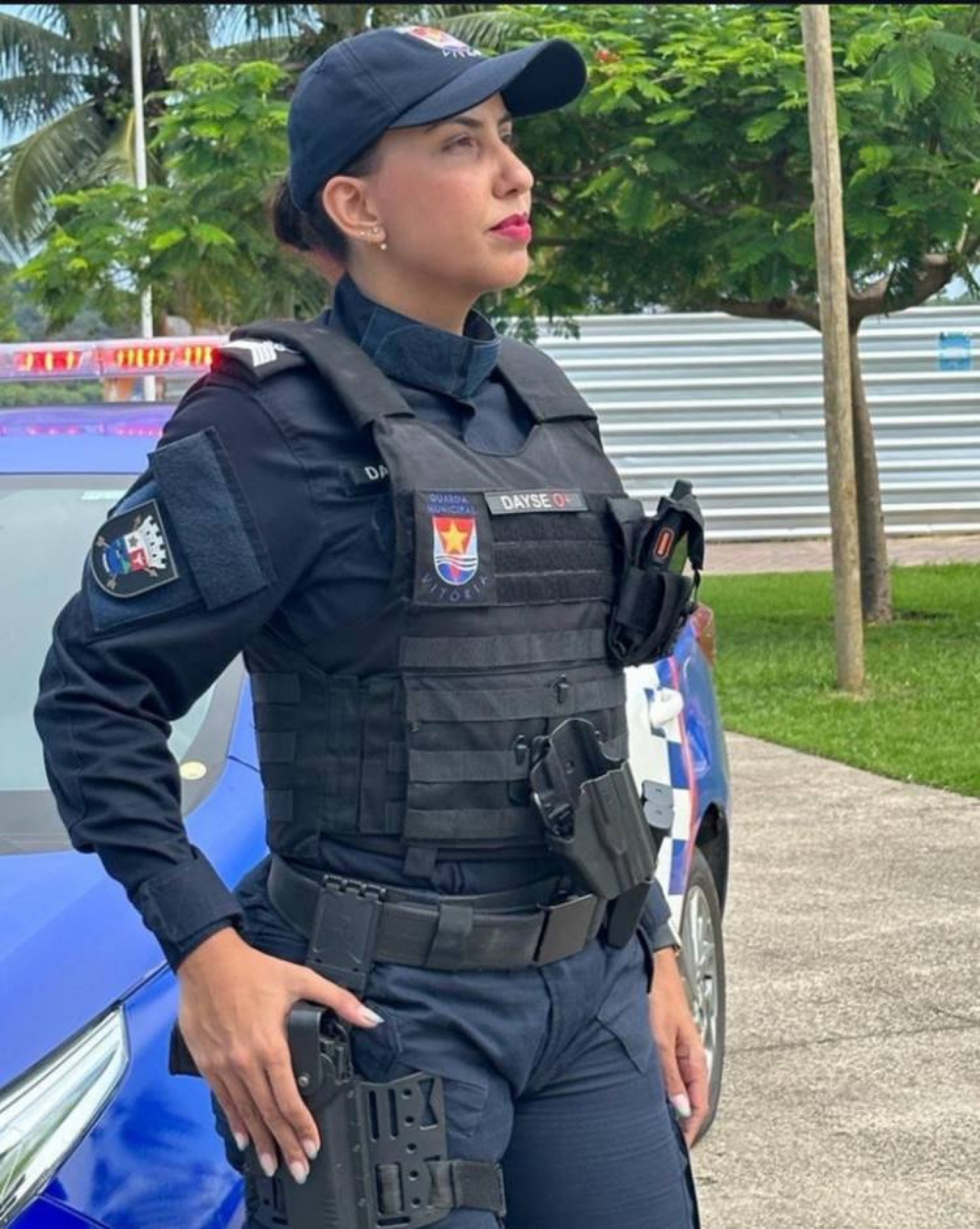 Dayse foi a primeira mulher a comandar a Guarda de Vitória - Reprodução/ redes sociais