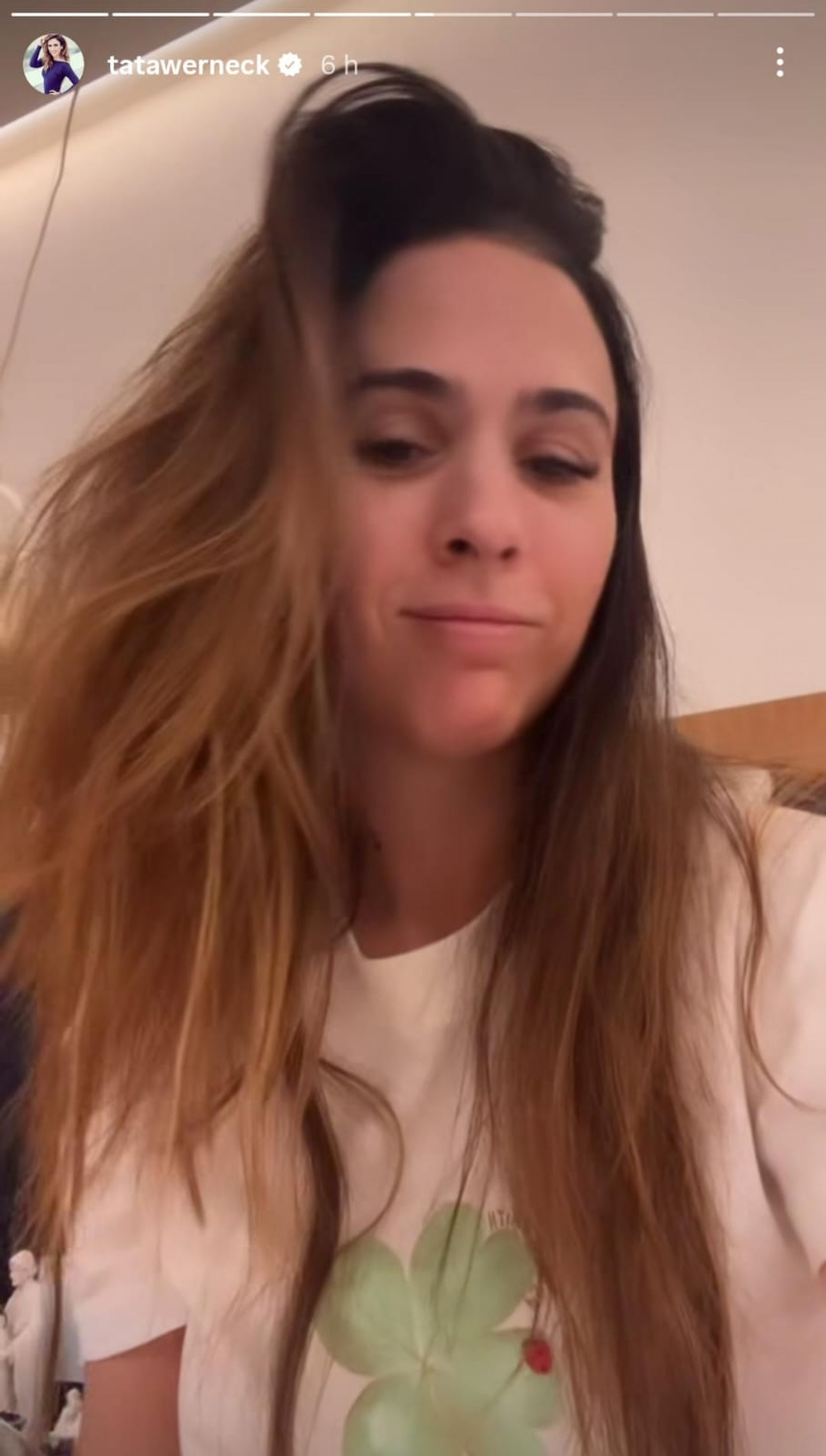 Tata Werneck mostra cabelo com comprimento desigual - Reprodução de vídeo / Instagram