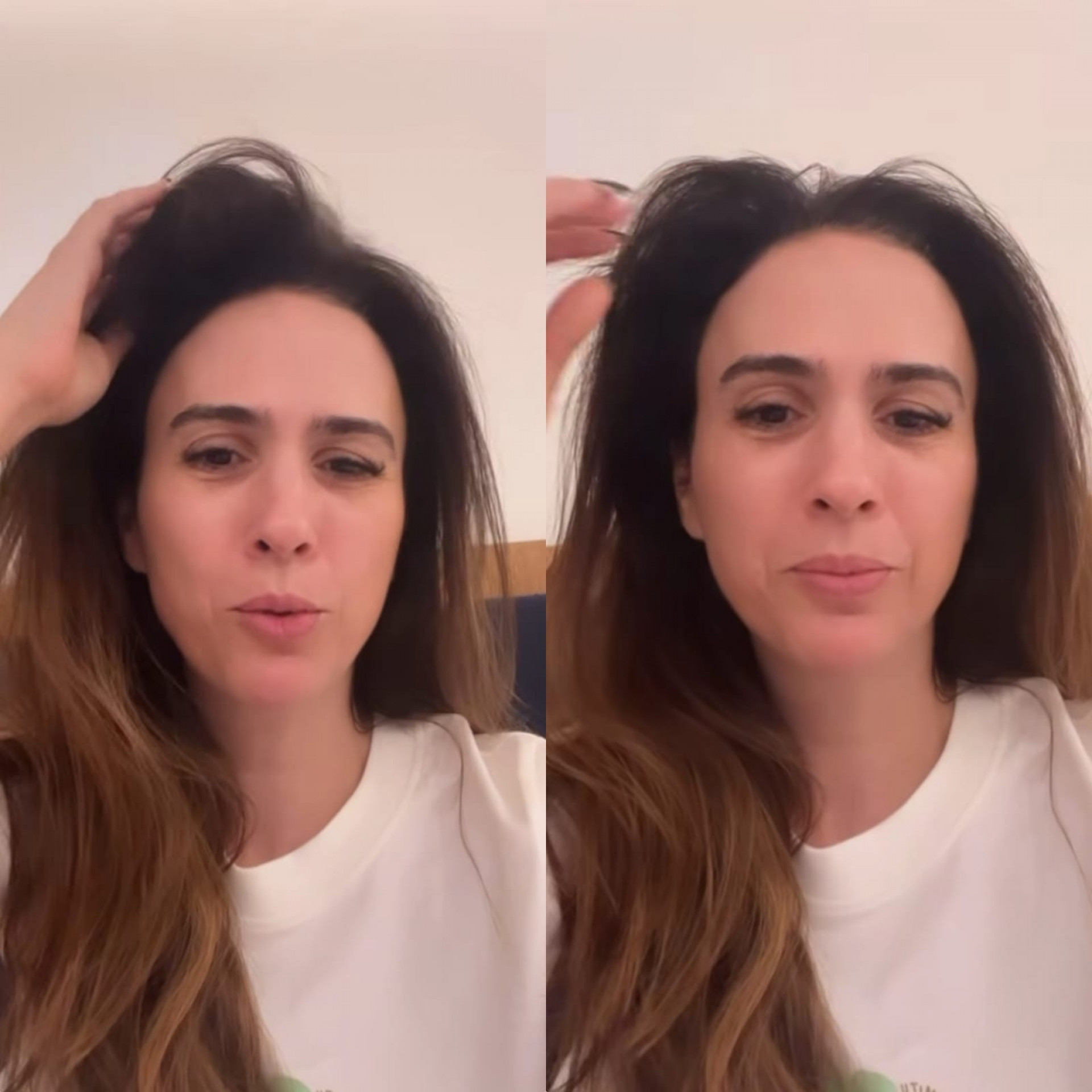 Tata Werneck erra ao cortar o próprio cabelo - Reprodução de vídeo / Instagram