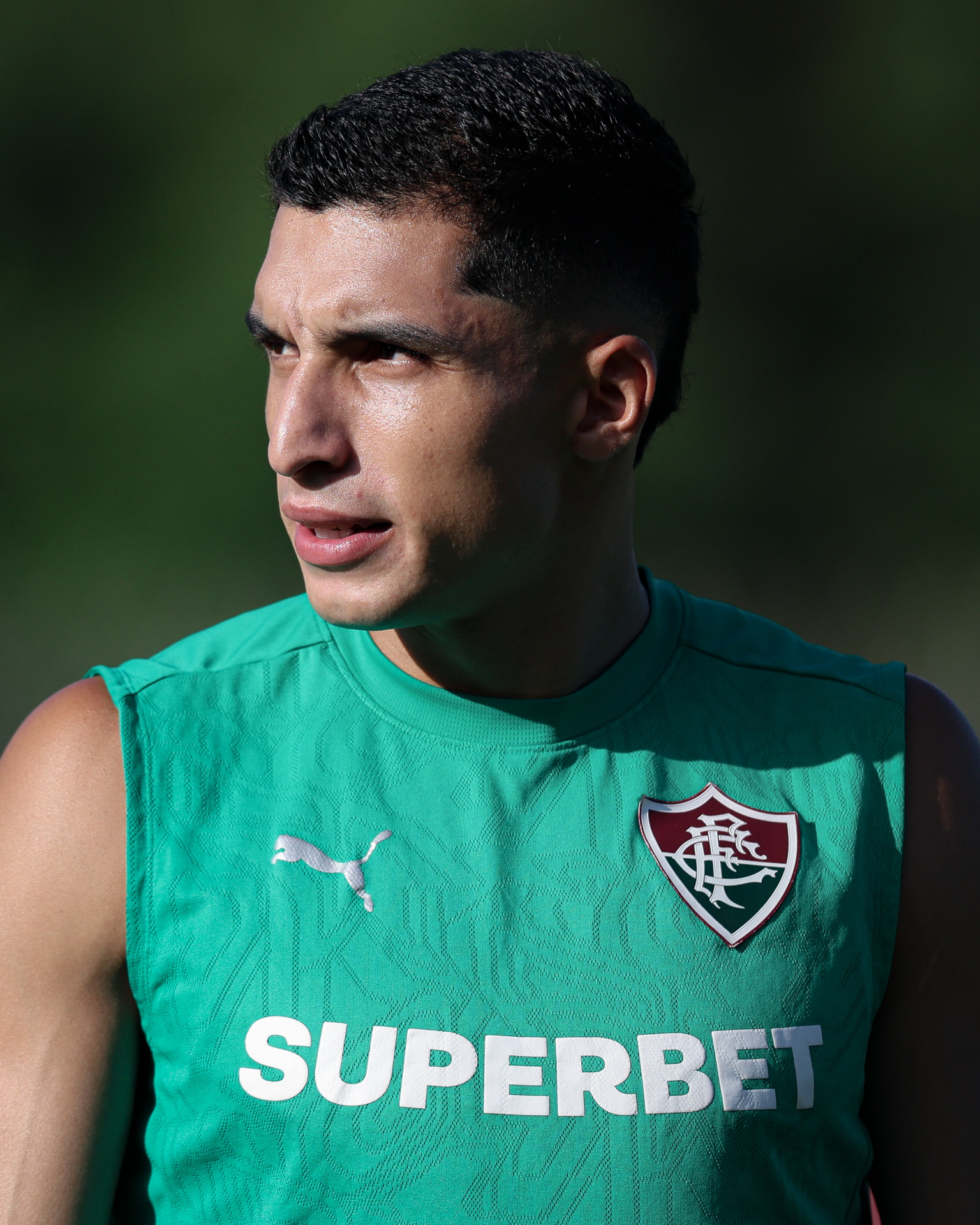 Kevin Serna em treino do Fluminense