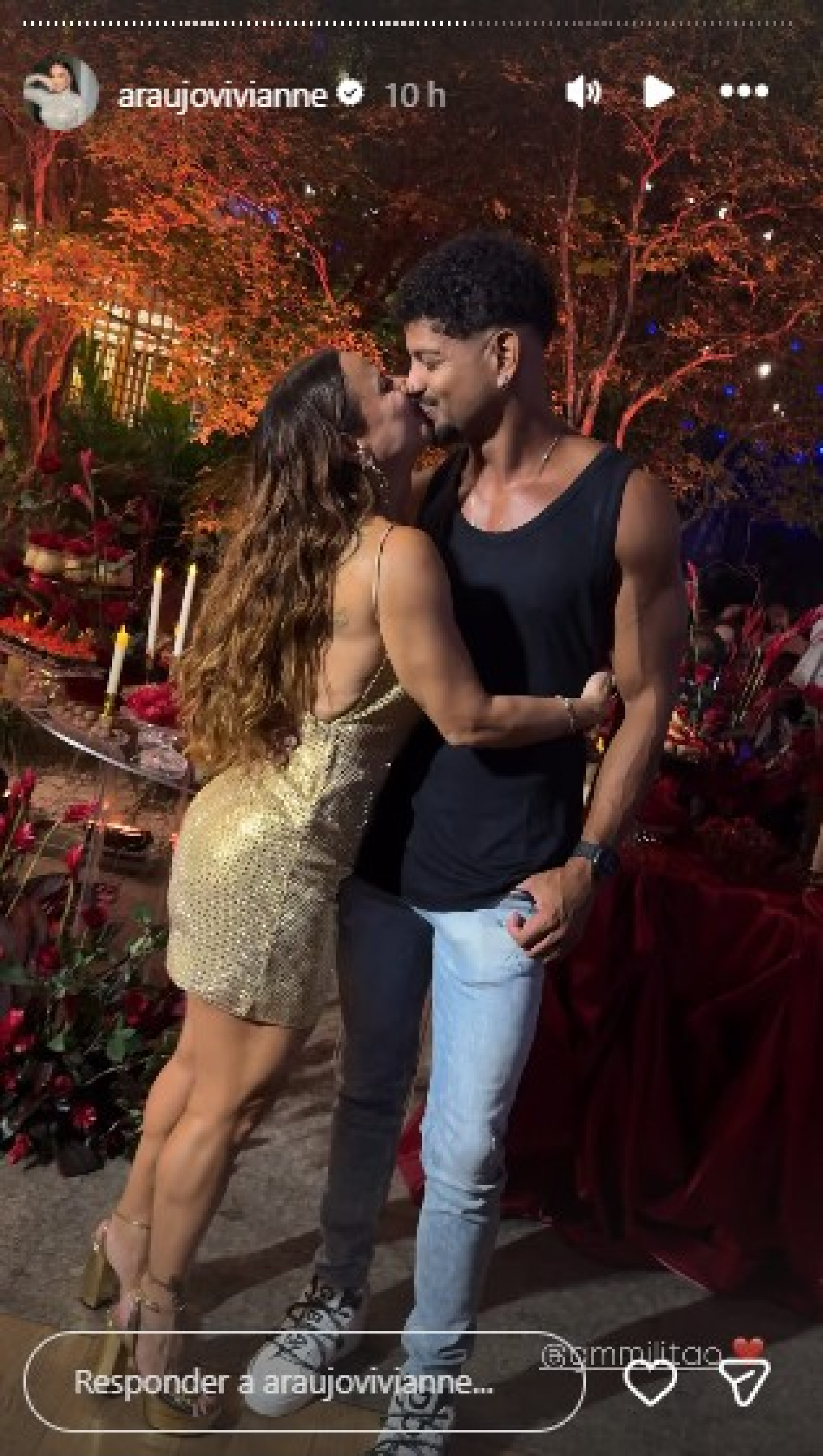 Viviane Araujo e o marido, Guilherme Militão - Reprodução de vídeo / Instagram