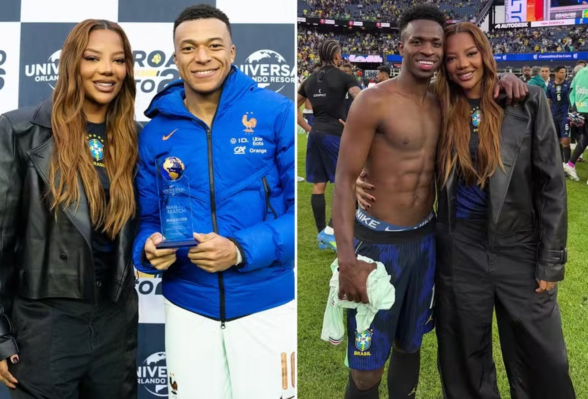 Ludmilla vai a amistoso nos EUA, premia Mbappé e se declara a Vini Jr.: 'Te amo'