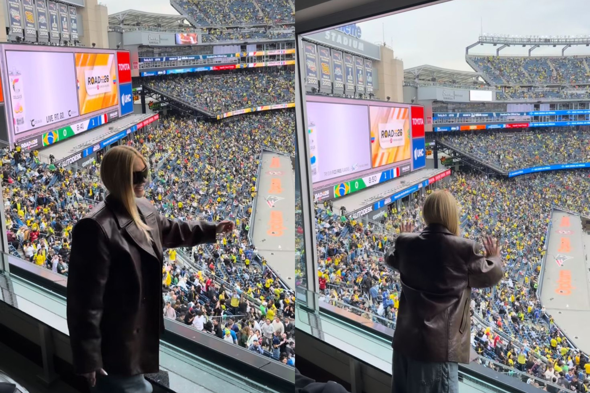 Virginia Fonseca é ovacionada por torcedores em jogo do Brasil em Boston