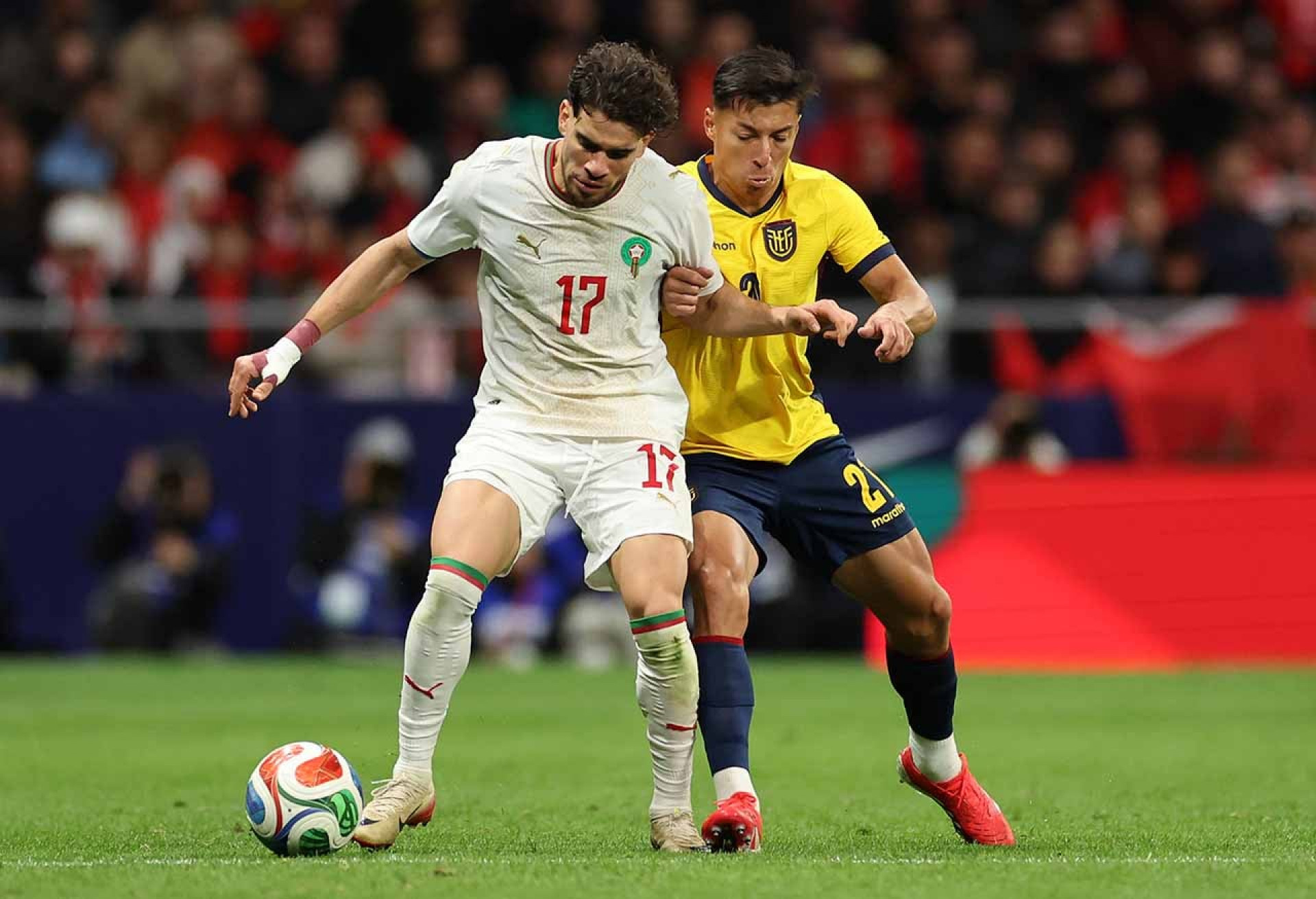Em jogo movimentado, Equador e Marrocos empatam em Madri