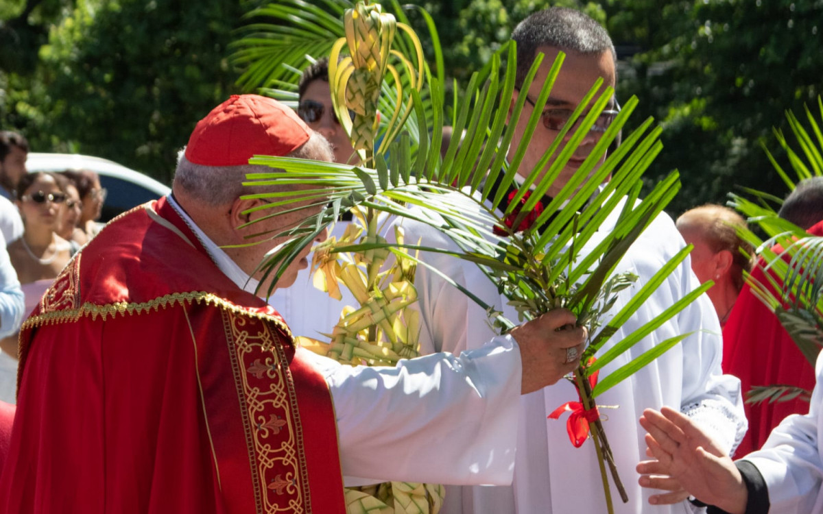 Dom Orani celebra Domingo de Ramos na Catedral