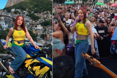 Mari Fernandez visita a Rocinha e faz show em bar na Cinelândia 