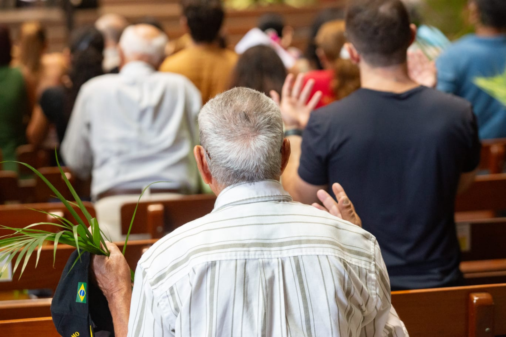 Fiéis celebram Domingo de Ramos na Catedral Metropolitana - Érica Martin/Agência O DIA