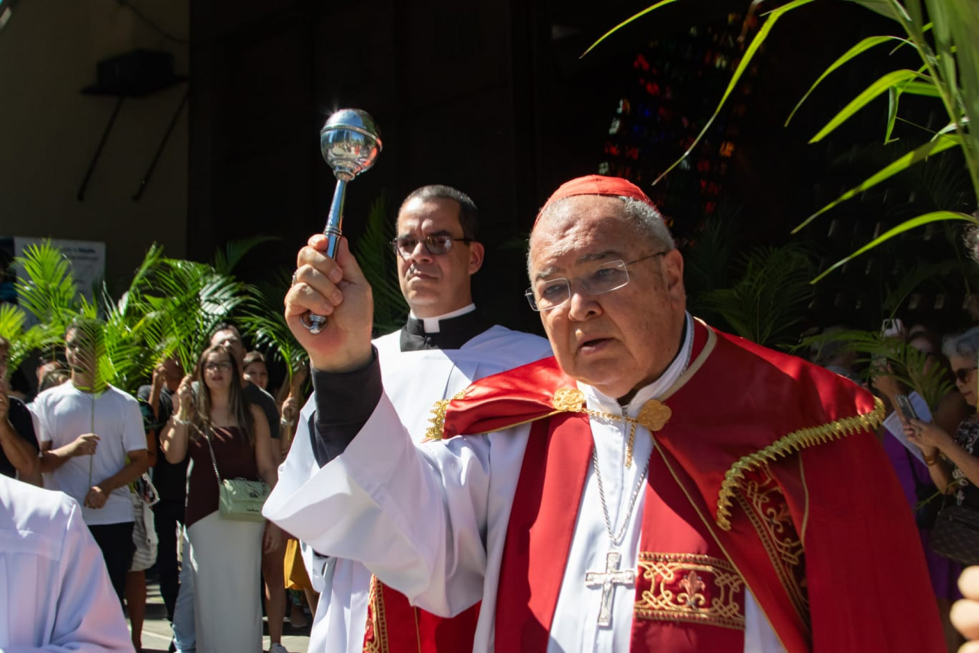 Dom Orani celebra Domingo de Ramos na Catedral - Érica Martin/Agência O DIA