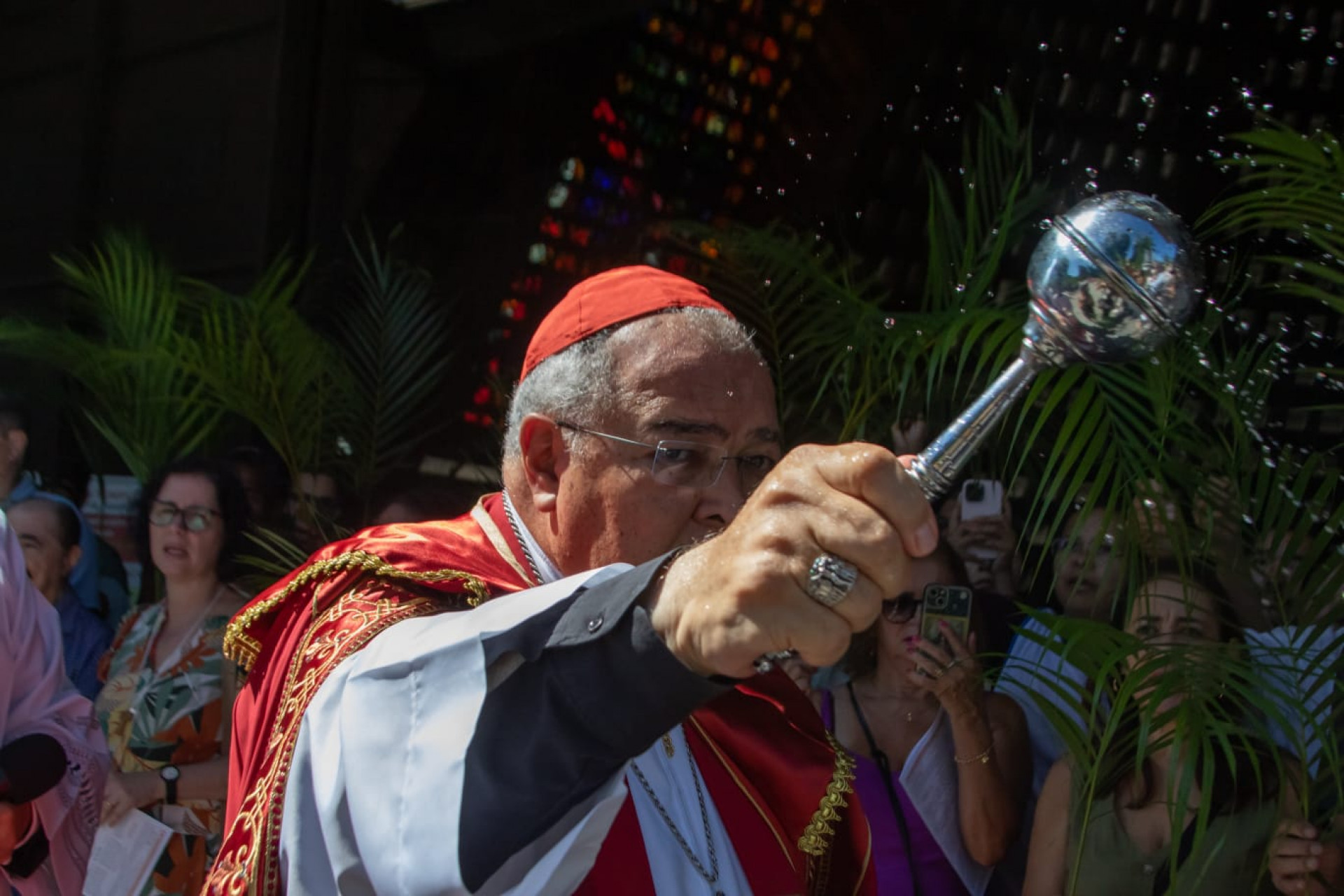 Dom Orani celebra Domingo de Ramos na Catedral - Érica Martin/Agência O DIA