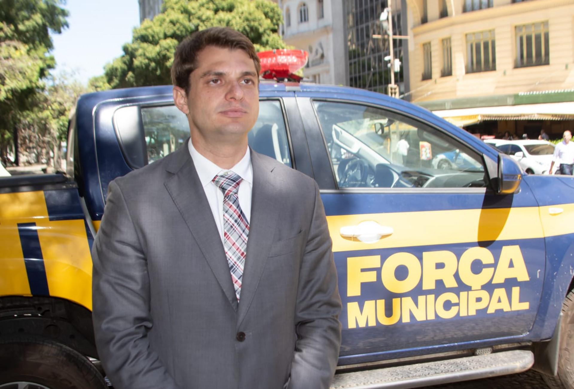 Brenno Carnevale acompanhou a atuação da Força Municipal no Centro - Érica Martin / Agência O Dia