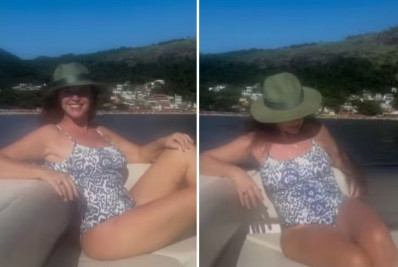 Luma de Oliveira aproveita dia de sol em passeio de barco no Rio