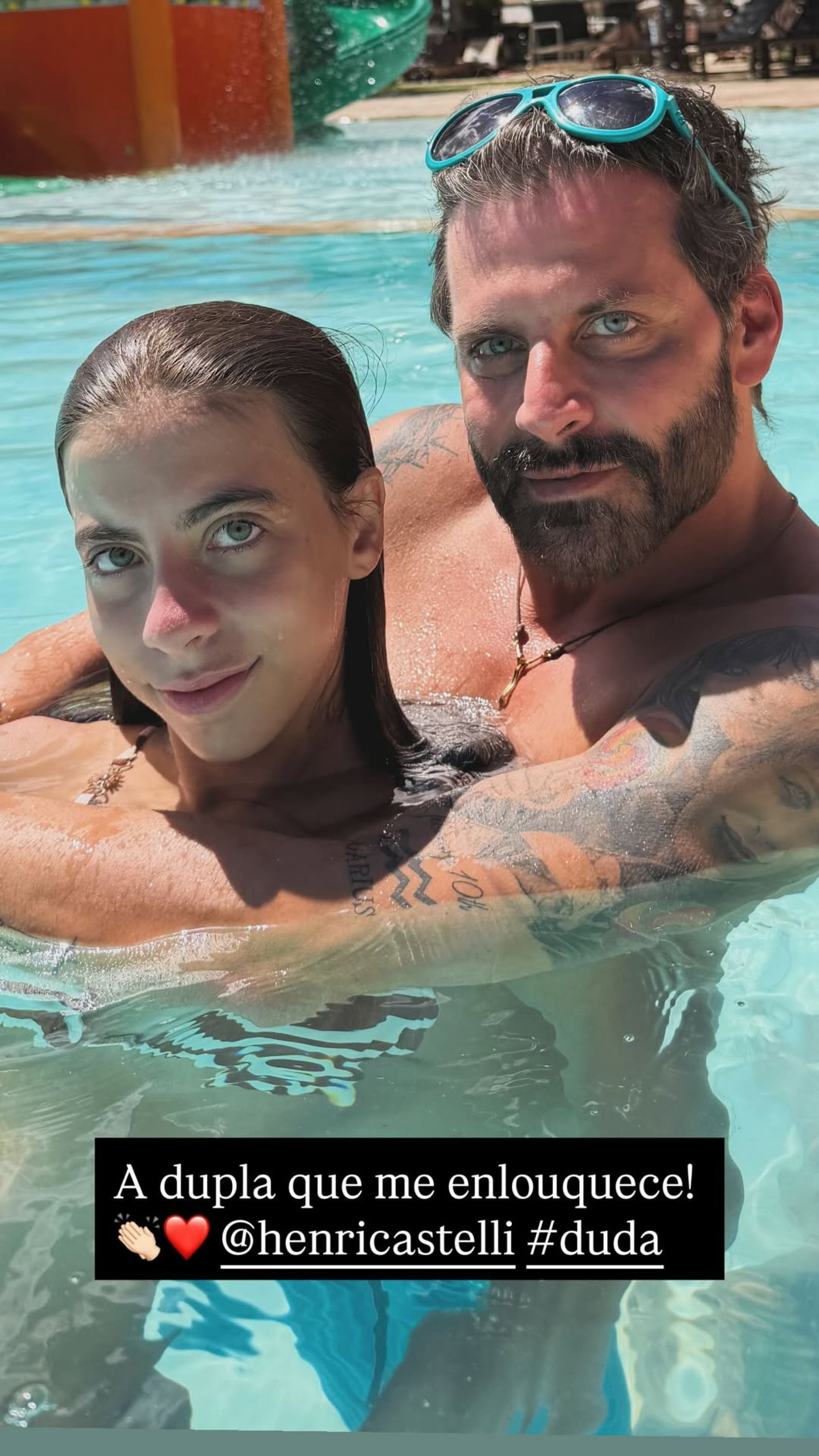 Henri Castelli e a filha caçula, Maria Eduarda - Reprodução / Instagram