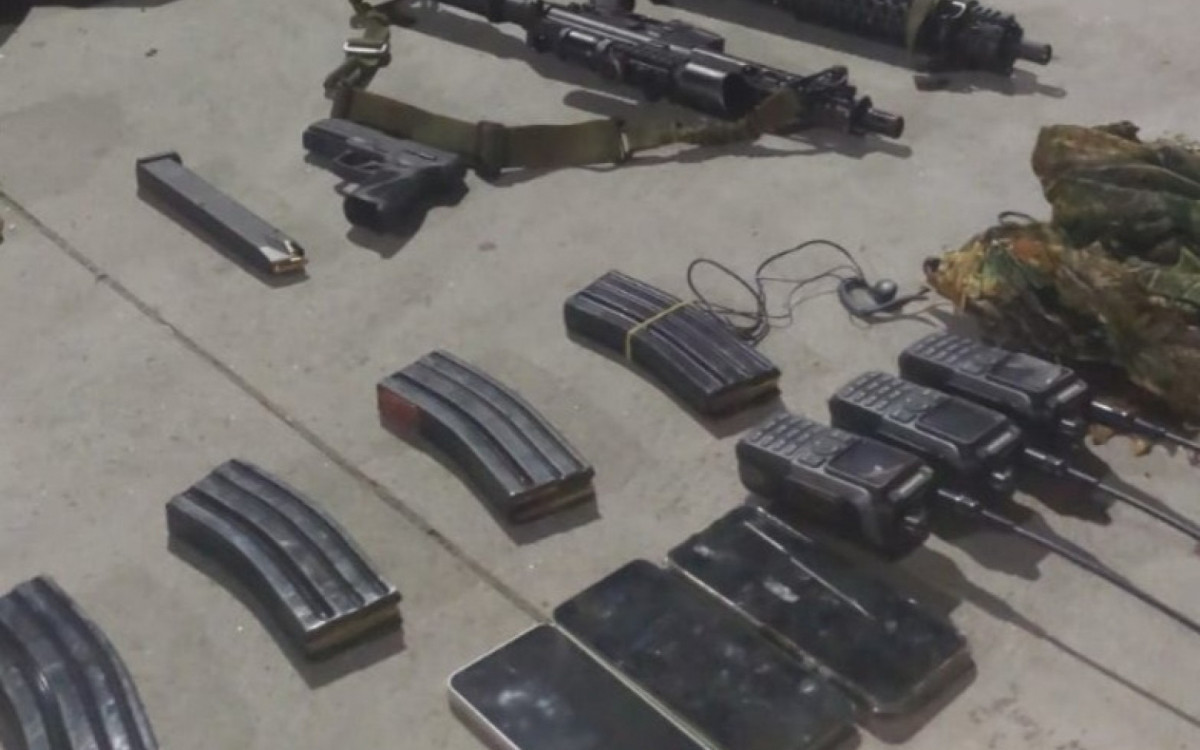 Material apreendido pelas equipes do 40&ordm; BPM (Campo Grande) 