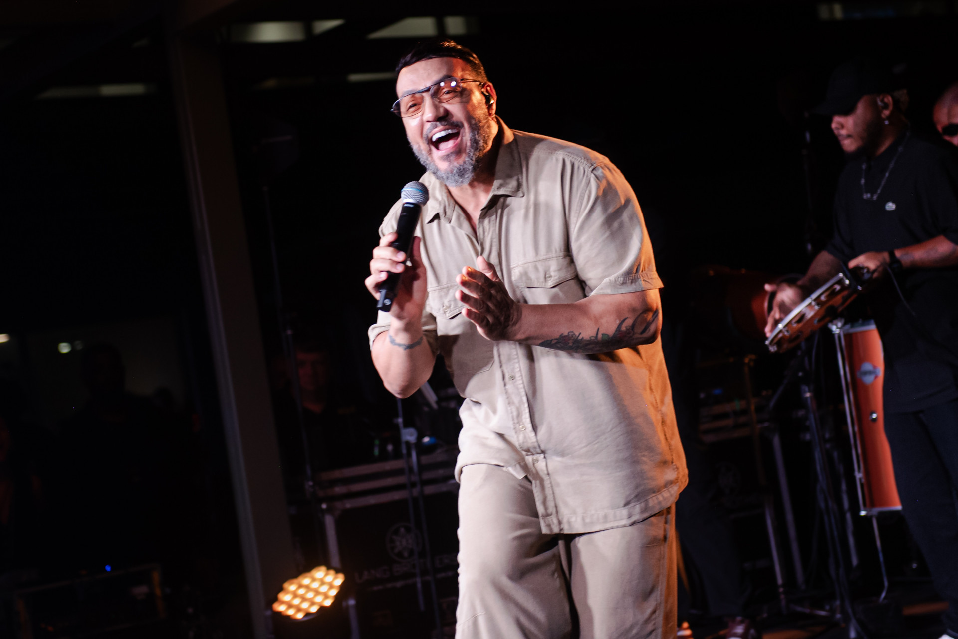 Belo no evento de apresentação do espaço favela no Rock in Rio, no Rooftop da Rock World, na zona sudoeste do Rio - Letycia Miller/Brazil News