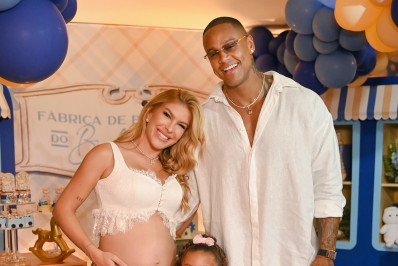 Lore Improta e Léo Santana revelam nome do segundo filho em chá de bebê emocionante; Vídeo