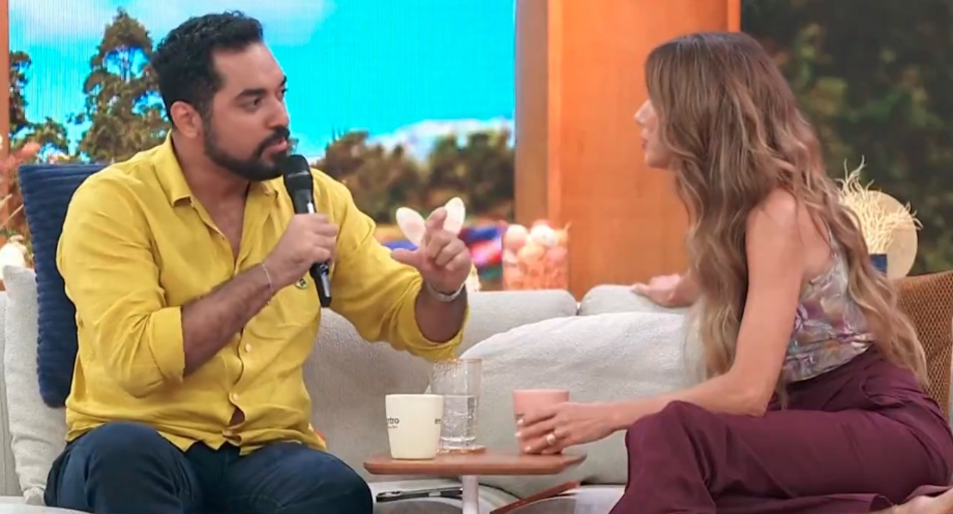 Thoma?s Aquino durante o 'Encontro' - Reprodução de vídeo / TV Globo